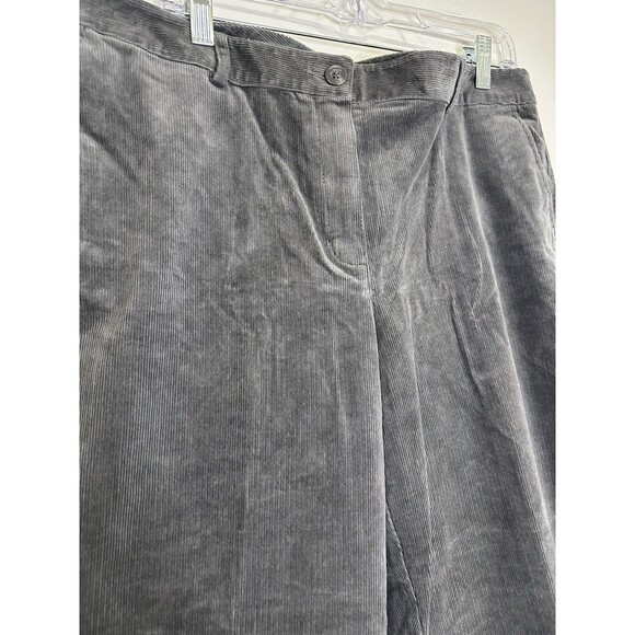 LL Bean Womens Pants 16P Corduroy Gray Favorite Fit Pockets Casual Office Career - Picture 3 of 12